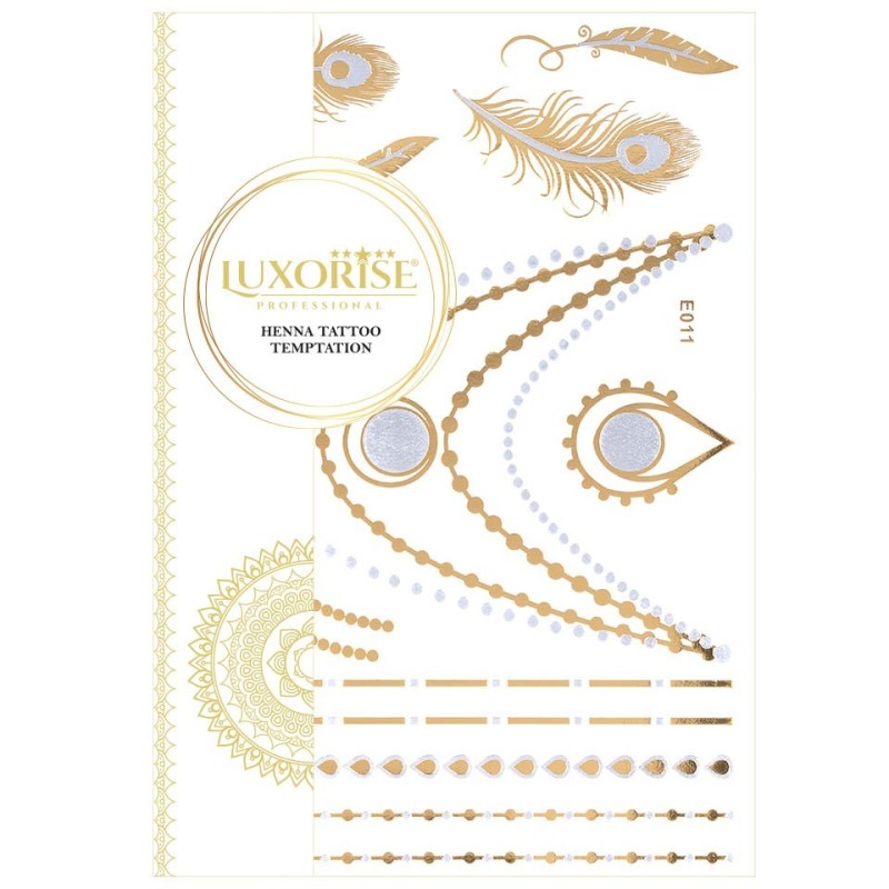 Set 2 x Tatuaj Temporar Luxorise Henna Temptation Gold Edition E011