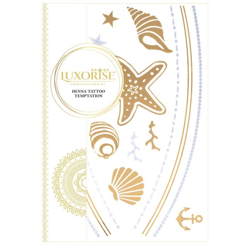 Set 2 x Tatuaj Temporar Luxorise Henna Temptation Gold Edition E012