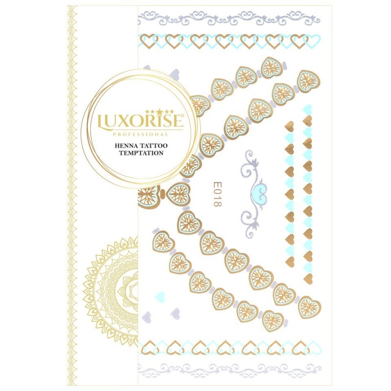 Set 2 x Tatuaj Temporar Luxorise Henna Temptation Gold Edition E018