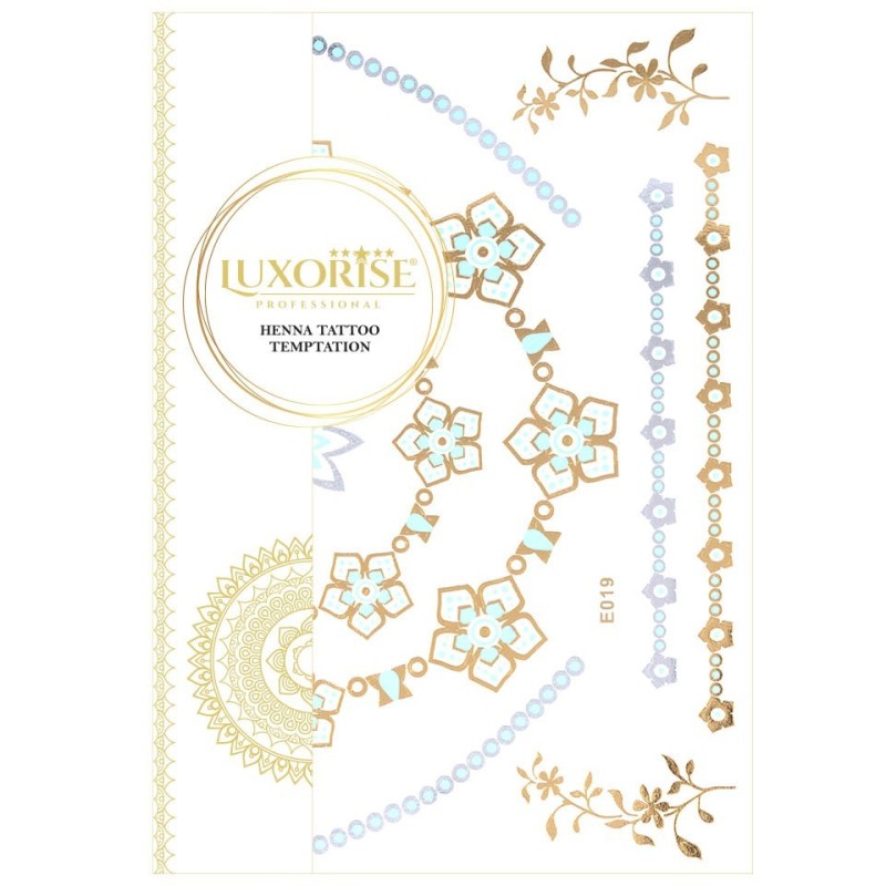 Set 2 x Tatuaj Temporar Luxorise Henna Temptation Gold Edition E019