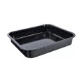 Set 2 x Tava de Copt Emailata Jumbo, 42 x 37 cm, Neagra, Emailul Medias