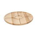 Set 2 x Tava Rotativa din Lemn de Fag, 5 Compartimente, Diametru 33 cm