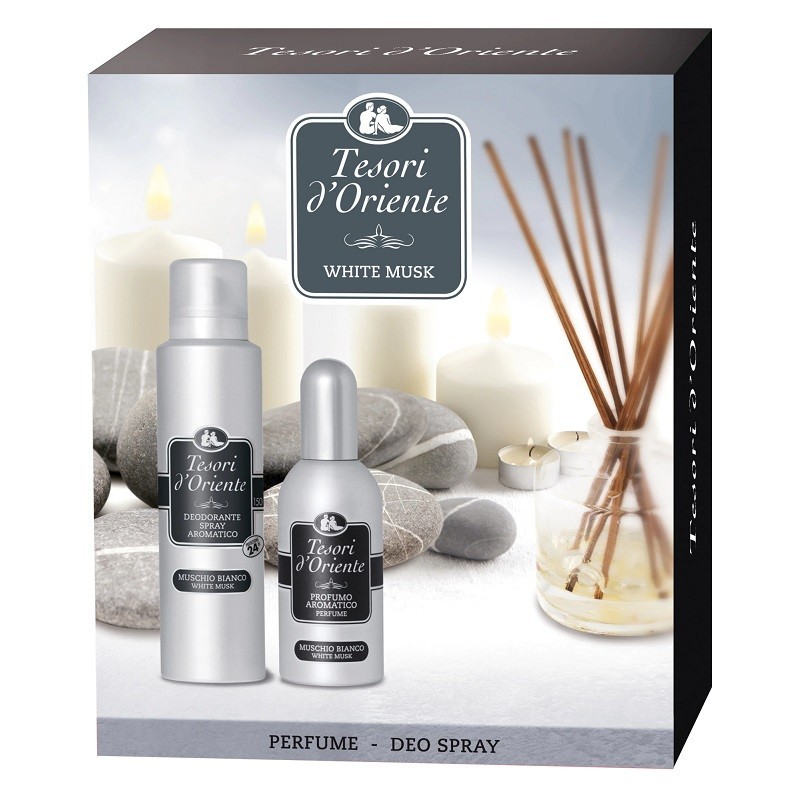 Set 2 x Tesori D'Oriente Mosc Alb Apa Toaleta 100 ml + Deo Spray 150 ml