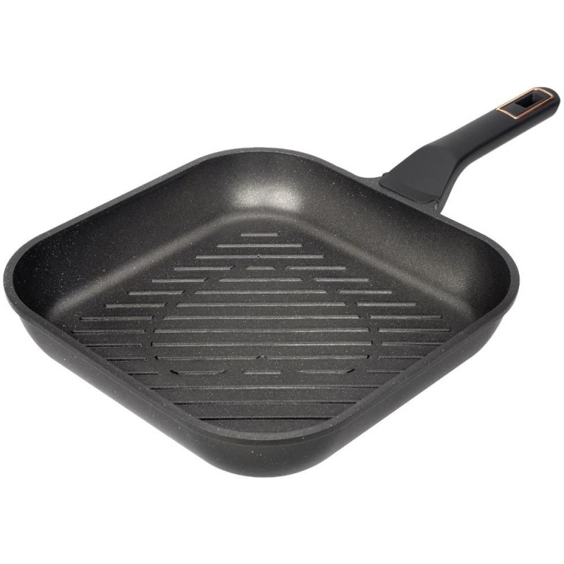 Set 2 x Tigaie Grill pe Inductie, 28 cm, Culoare Negru, Neoklein