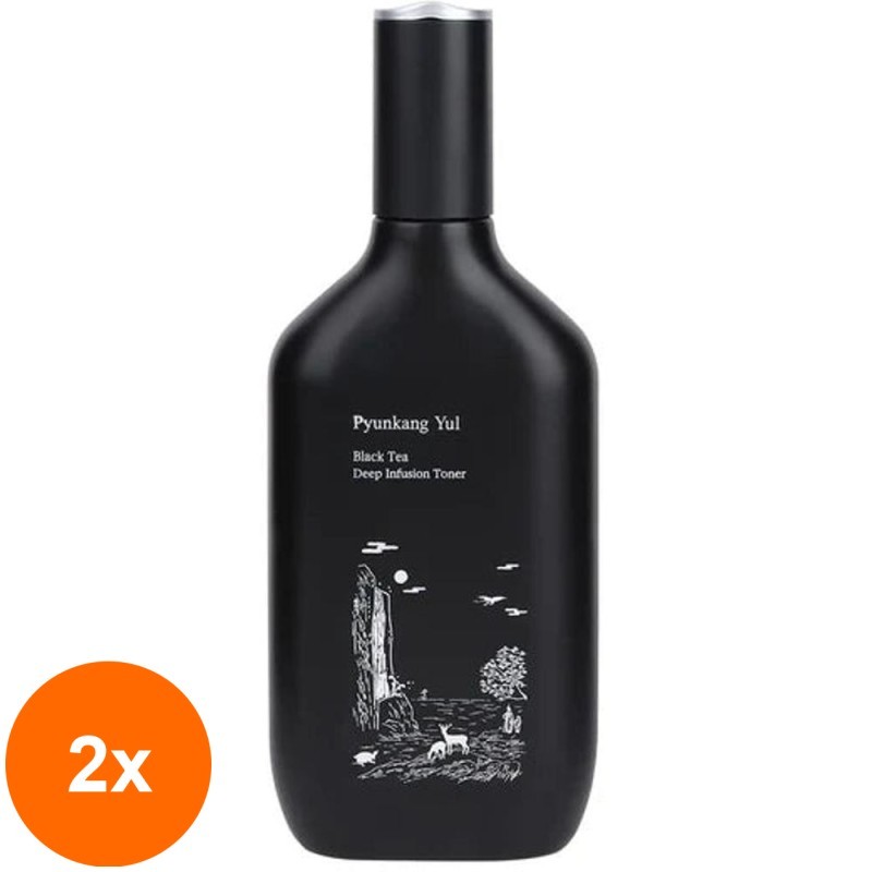 Set 2 x Toner cu Infuzie de Ceai Negru Pyunkang Yul, 130 ml