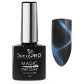 Set 2 x Top Coat Cat Eye SensoPRO Milano 10 ml, Blue