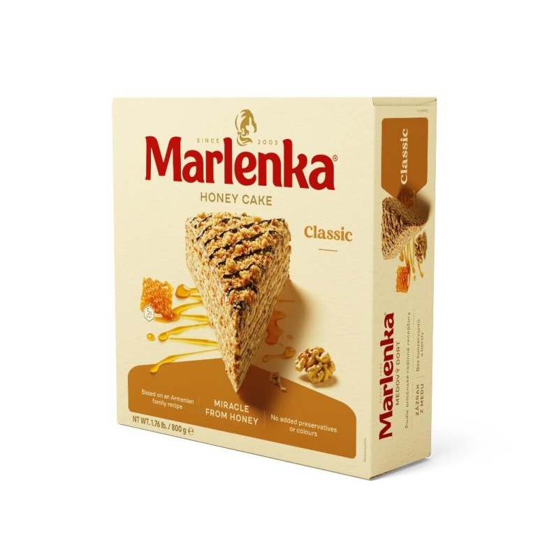 Set 2 x Tort Marlenka cu Miere si Nuca,  Honey Cake, 800 g