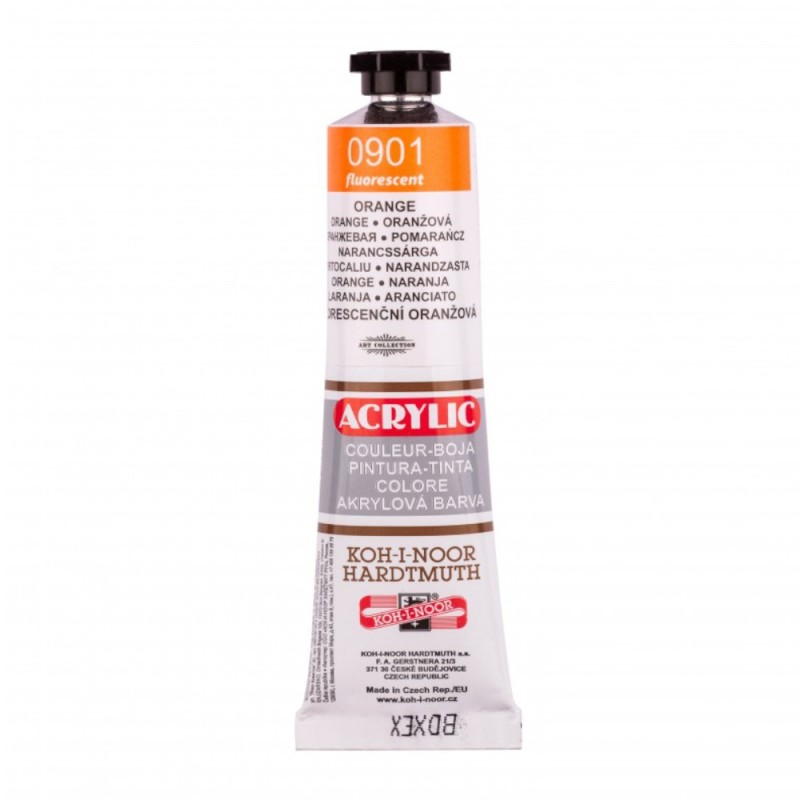 Set 2 x Tub Acrilic, Fluorescent Orange, 40 ml