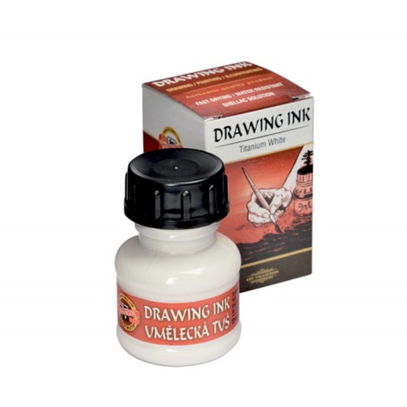 Set 2 x Tus Desen pentru Artisti, Alb Titan 2100, 20 g, Koh-I-Noor