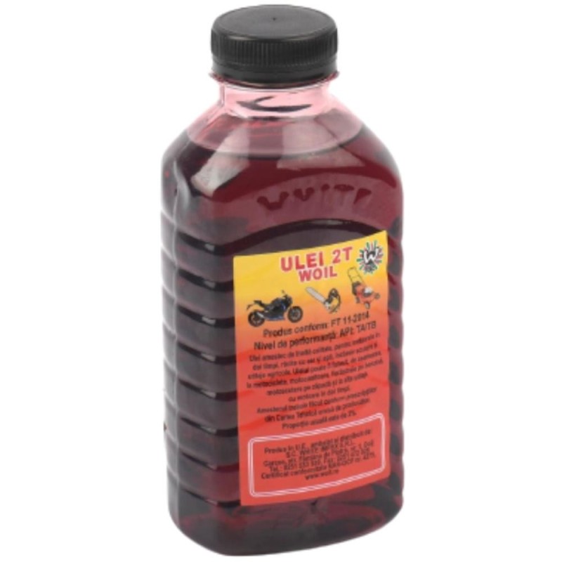 Set 2 x Ulei Amestec pentru Motoarele in 2 Timpi, Rosu, 0.5 l, Woil