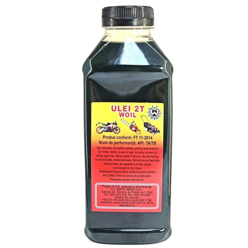 Set 2 x Ulei Amestec pentru Motoarele in 2 Timpi, Verde, 0.5 l, Woil
