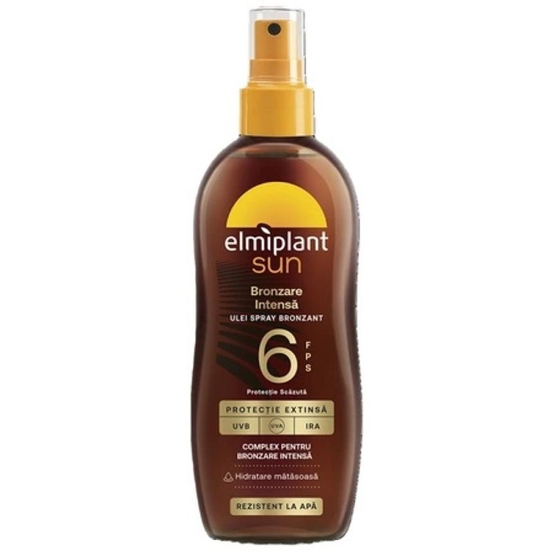 Set 2 x Ulei Autobronzant cu Protectie Solara Elmiplant Sun SPF 6, 150 ml