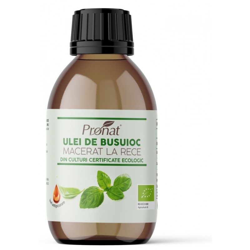 Set 2 x Ulei BIO de Busuioc, Macerat la Rece, 100 ml, Pronat