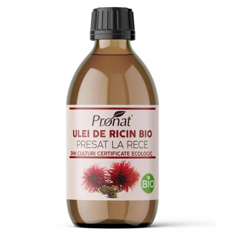 Set 2 x Ulei Bio din Seminte de Ricin Presat la Rece, pentru Uz Extern, 250 ml, Pronat