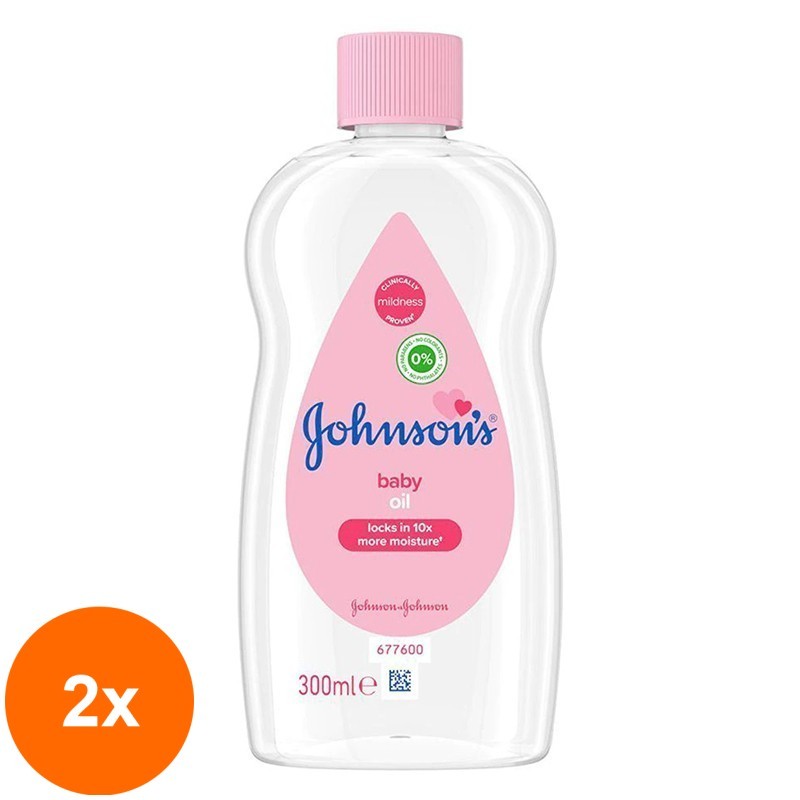 Set 2 x Ulei de Corp Johnson's Baby, 300 ml