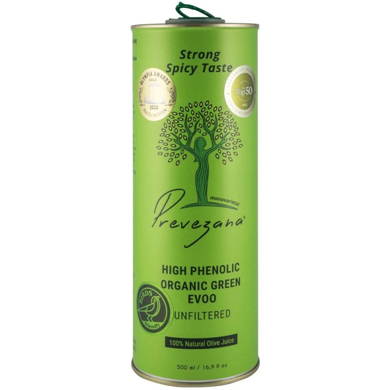 Set 2 x Ulei de Masline Continut Mare de Fenoli, Bio Green Olive Oil, Gust Intens, Bio, 0.5 l