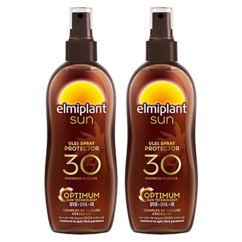 Set 2 x Ulei Spray Bronzare Accelerata Elmiplant SPF 30, 150 ml