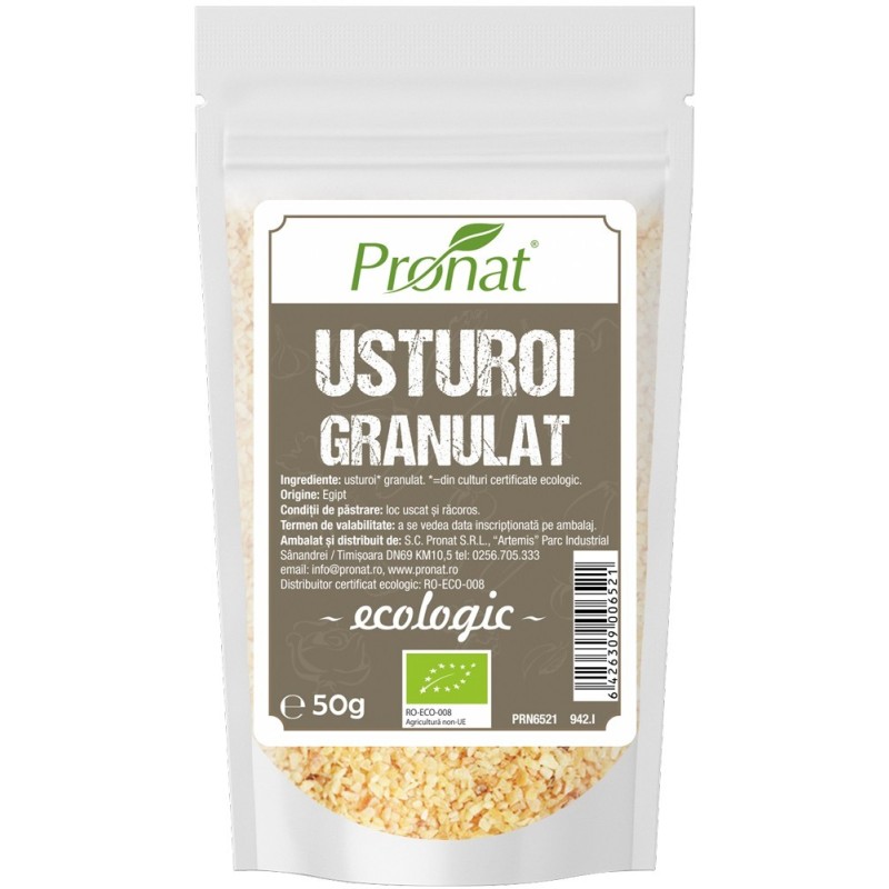 Set 2 x Usturoi Uscat Granulat Fin Bio, 50 g