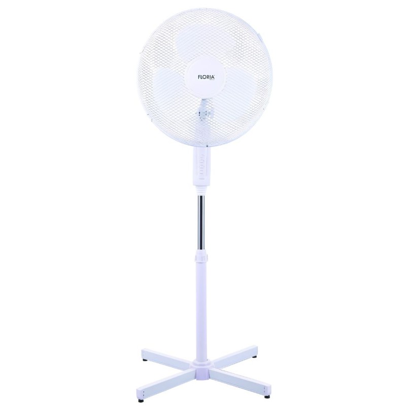 Set 2 x Ventilator cu Picior Floria, Alb, 40W, 3 Trepte Viteza, Motor Silentios