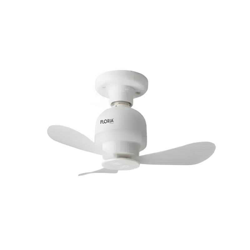 Set 2 x Ventilator de Tavan Floria, cu Iluminare Led,Diameru 15.2 cm, 3 Palete, Putere 11 W