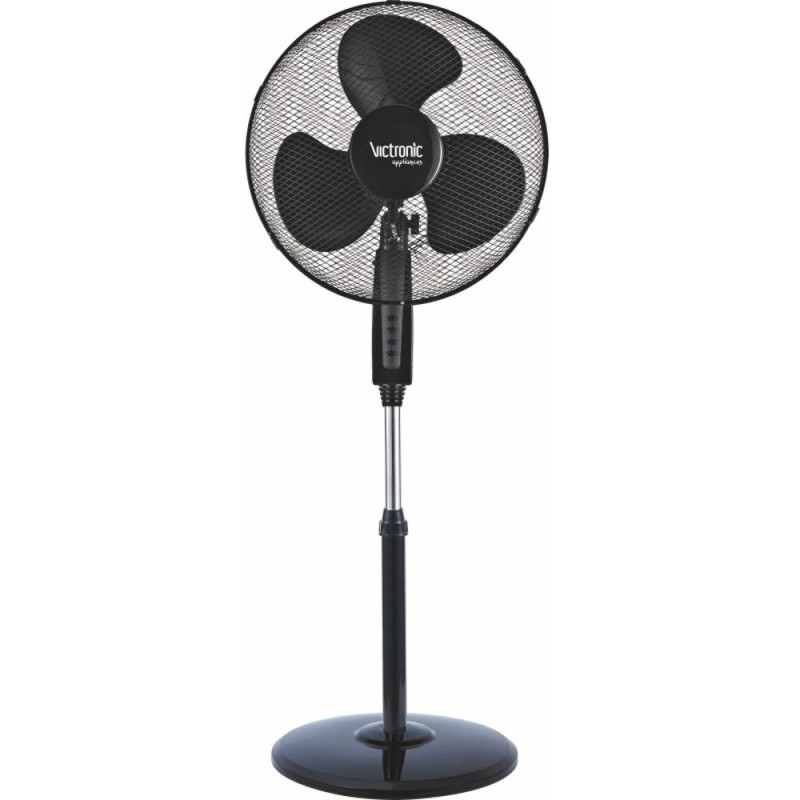Set 2 x Ventilator Electric, cu Picior, 40 cm, 3 Trepte Viteza, 40 W, Negru, Victronic