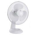 Set 2 x Ventilator pentru Birou Well, 34 cm, 40 W, 3 Viteze, Oscilatie Stanga Dreapta, Alb