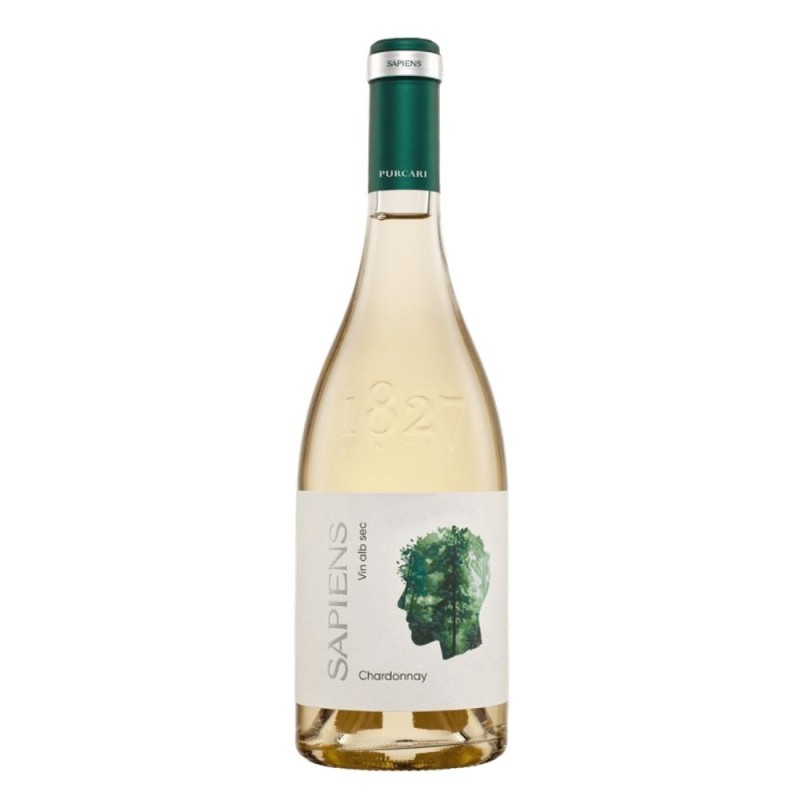 Set 2 x Vin Alb, Purcari Sapiens Chardonnay, Sec, 0.75 l