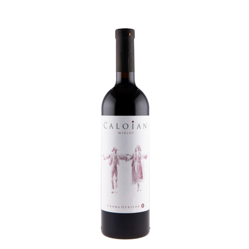 Set 2 x Vin Caloian Merlot Crama Oprisor, Rosu Sec, 0.75 l
