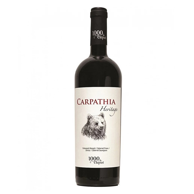 Set 2 x Vin Carpathia Heritage 1000 de Chipuri Via Mirabilis Rosu Sec, 0.75 l