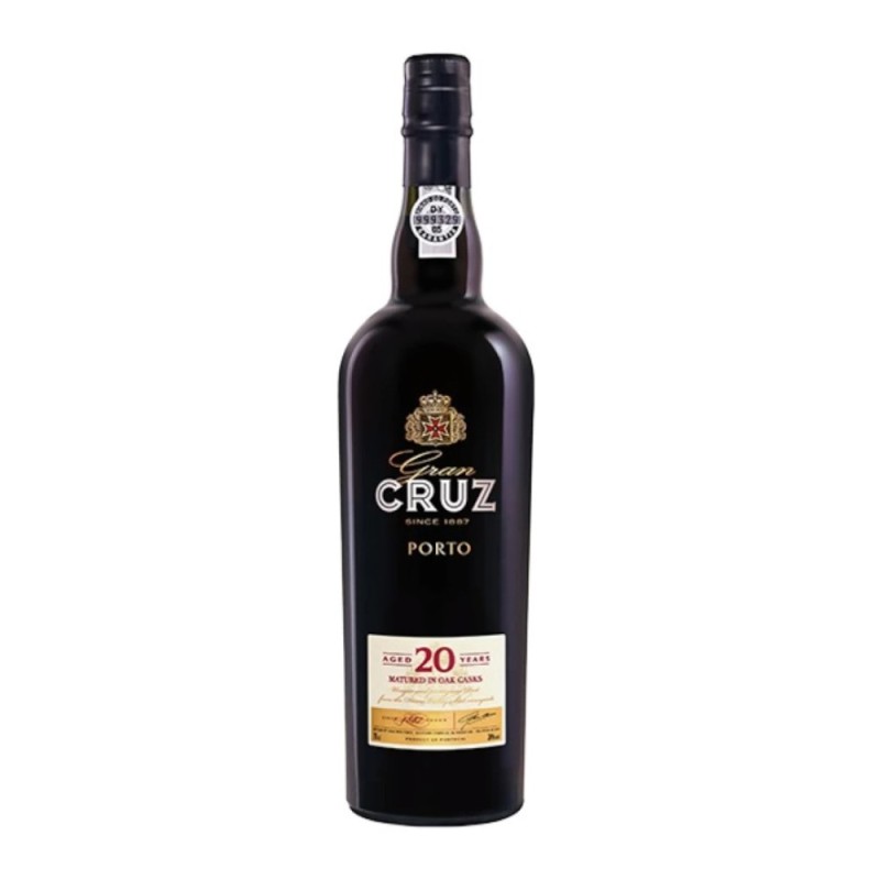 Set 2 x Vin Porto Cruz, 20 Ani, 20% Alcool, Cutie de Lemn, Rosu, 0.75 l