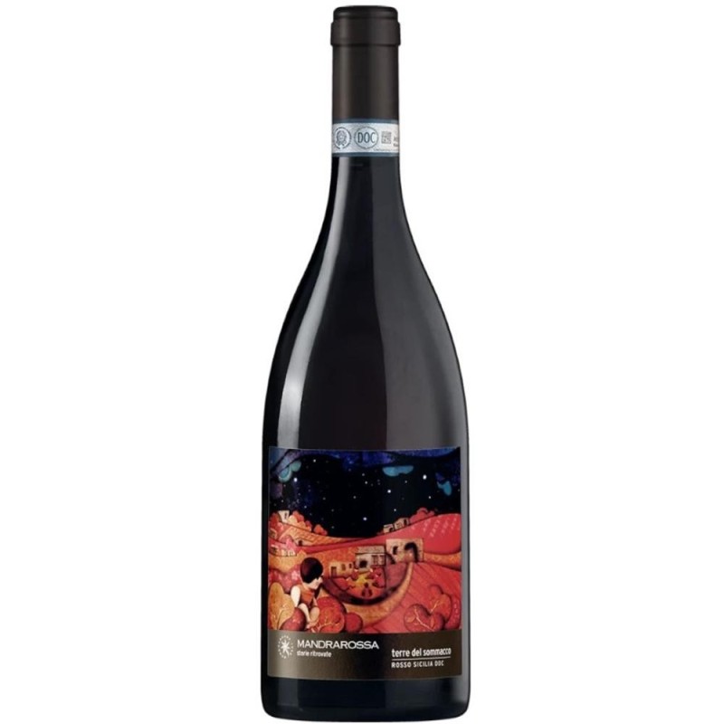 Set 2 x Vin Rosu Mandrarossa Terre Del Sommacco Rosso Sicilia DOC, 0.75 l