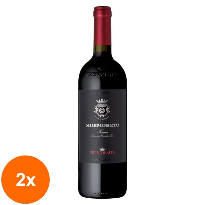 Set 2 x Vin Rosu Mormoreto Frescobaldi Castello Nipozzano Italia IGT, 14.5% Alcool, 0.75 l