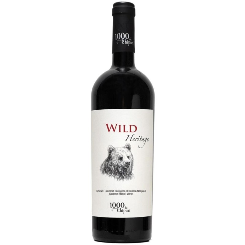 Set 2 x Vin Rosu Wild Heritage 1000 de Chipuri, Cupaj Sec, 0.75 l