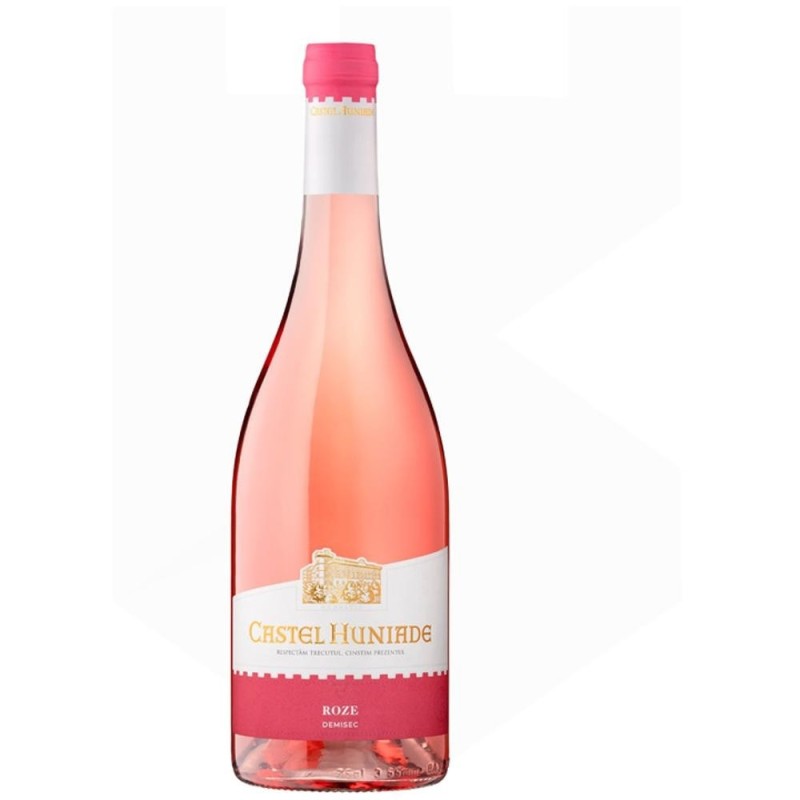 Set 2 x Vin Roze Castel Huniade Recas, Demisec, 0.75 l