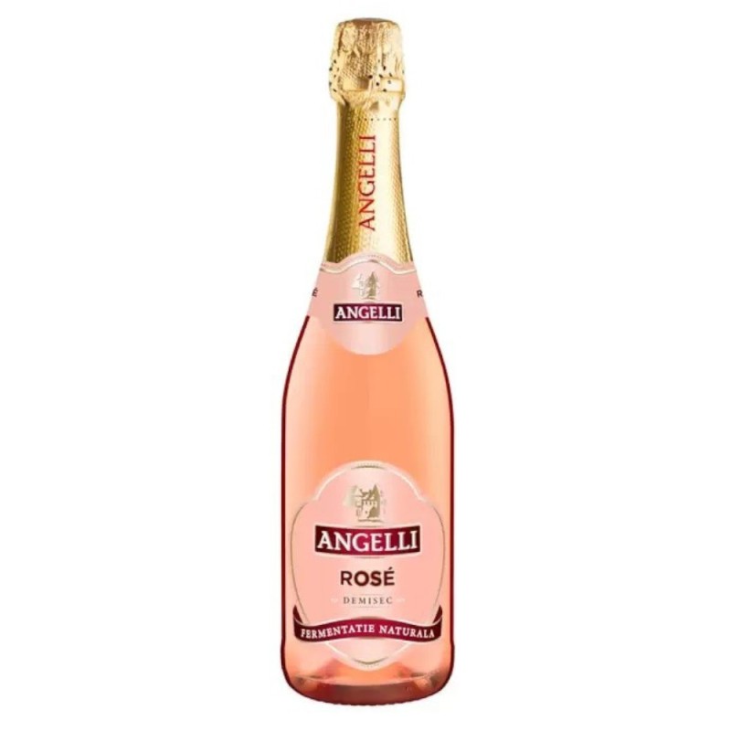Set 2 x Vin Spumant Angelli, Rose, Demisec, 0.75 l