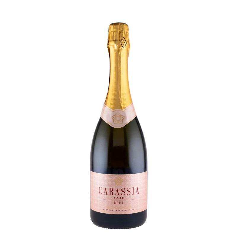 Set 2 x Vin Spumant Carassia Pinot Noir, Crama Carastelec, Rose, Brut, 0.75 l