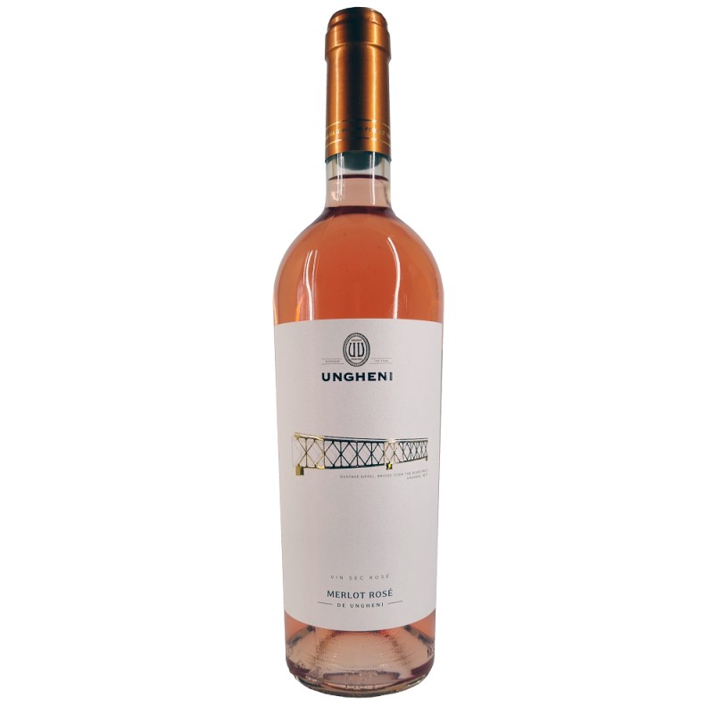 Set 2 x Vin Vinaria Ungheni Bridge, Merlot, Rose Sec, 0.75 l