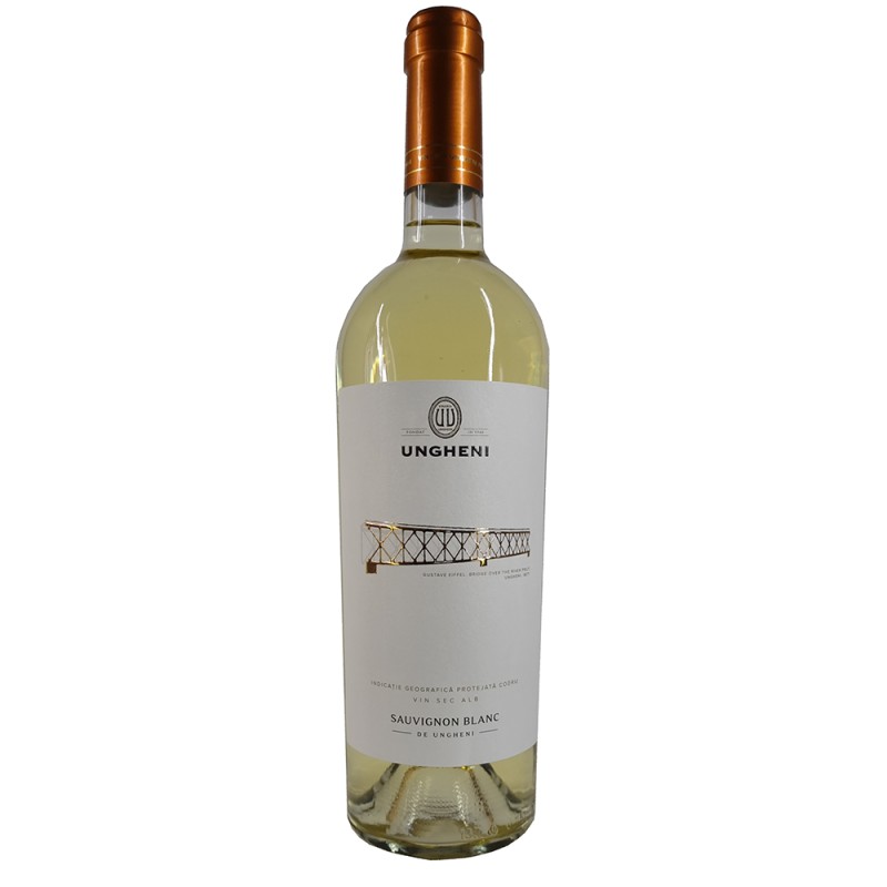 Set 2 x Vin Vinaria Ungheni Bridge, Sauvignon Blanc, Alb Sec, 0.75 l