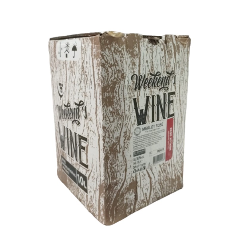 Set 2 x Vin Vinaria Ungheni Weekends Wine, Merlot, Rose Demisec, 10 l