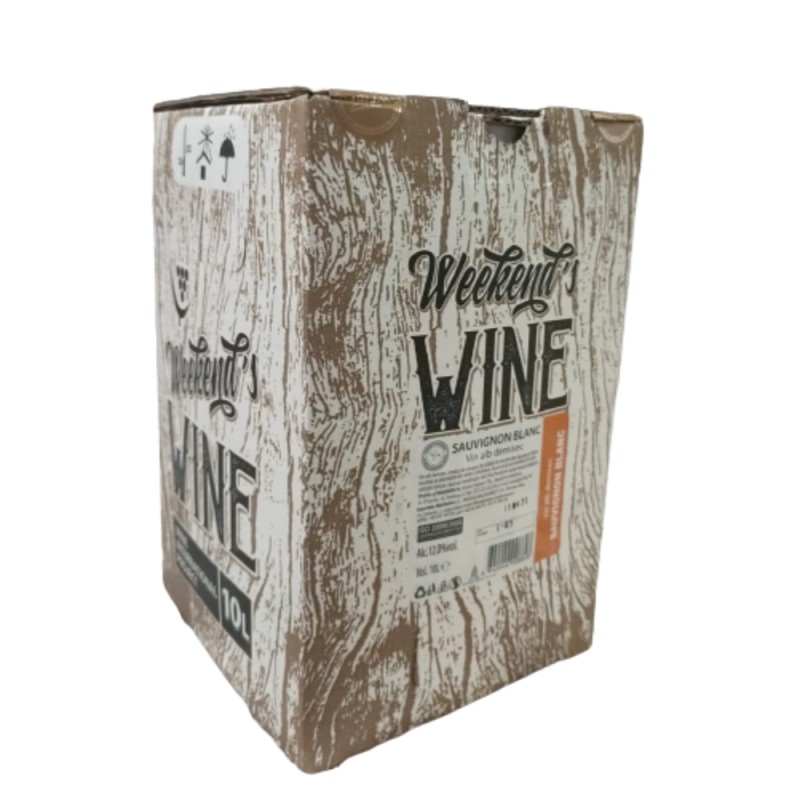 Set 2 x Vin Vinaria Ungheni Weekends Wine, Sauvignon Blanc, Alb Demisec, 10 l
