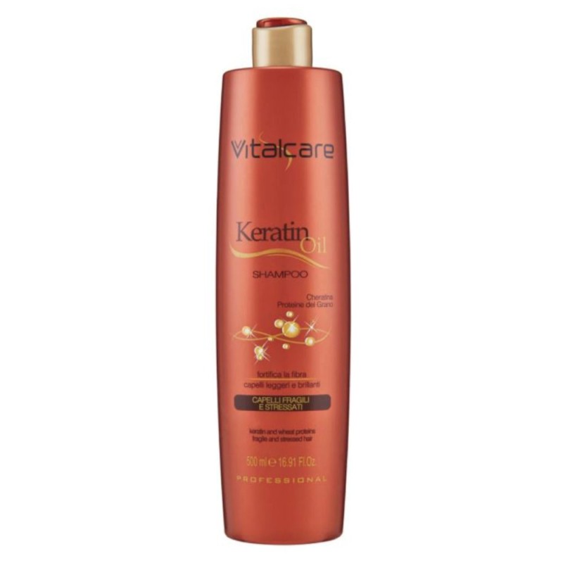 Set 2 x Vitalcare Keratin Oil, pentru Par Fragil, 500 ml