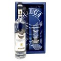 Set 2 x Vodka Beluga Noble, 40%, 0.7 l cu Pahar