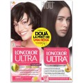 Set 2 x Vopsea de Par Permanenta, 3 Castaniu Inchis, 200 ml x 2 Bucati, Loncolor Ultra