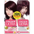 Set 2 x Vopsea de Par Permanenta, 5 Acaju, 200 ml x 2 Bucati, Loncolor Ultra