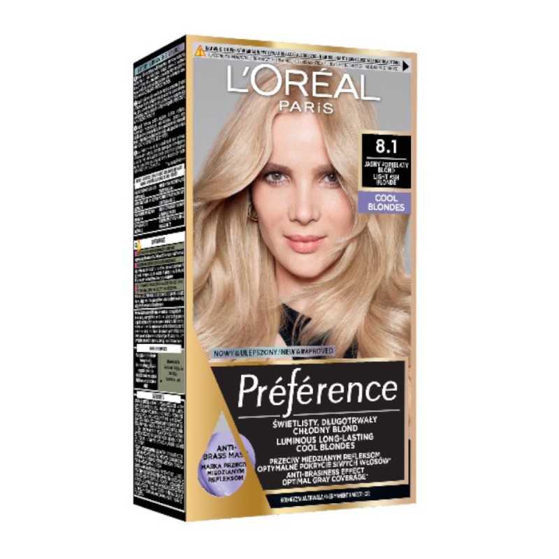 Set 2 x Vopsea de Par Permanenta cu Amoniac L'Oreal Paris Preference 8.1 Copenhague, 174 ml