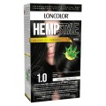 Set 2 x Vopsea de Par Permanenta Loncolor Hempstyle, 1.0 Negru, 100 ml