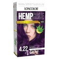 Set 2 x Vopsea de Par Permanenta Loncolor Hempstyle cu Ulei de Canabis, 4.22 Violet Intens, 100 ml