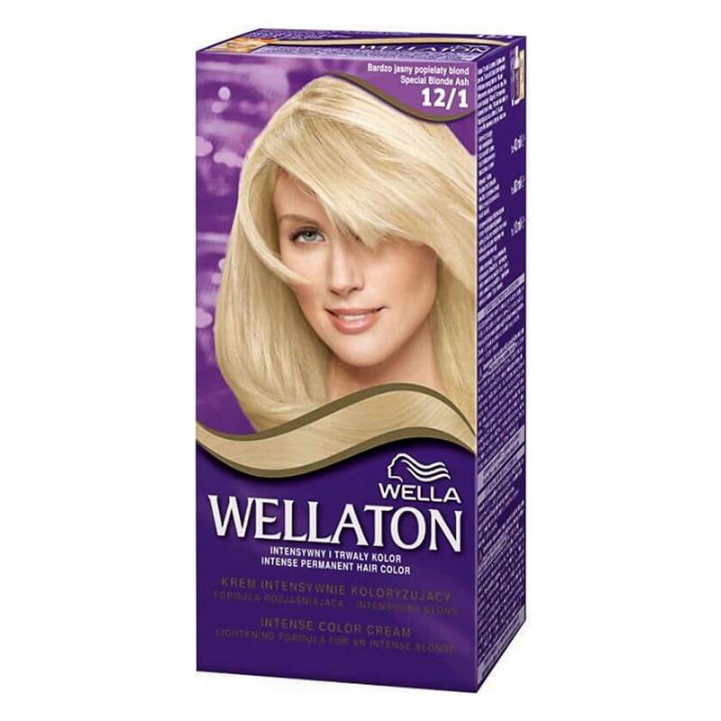 Set 2 x Vopsea de Par Permanenta Wella Wellaton Intense Color Creme 12/1 Blond Cenusiu Special, 110 ml