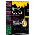 Set 2 x Vopsea Permanenta fara Amoniac, 1.0 Negru Profund, Garnier Olia, 112 ml