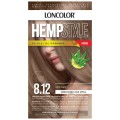 Set 2 x Vopsea Permanenta pentru Par Loncolor HempStyle, 8.12 Latte Glace, 100 ml